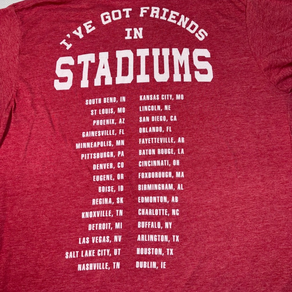 Garth Brooks Stadium Tour T-Shirt Men's Large Red‎ Heather Concert Tee - Picture 5 of 5